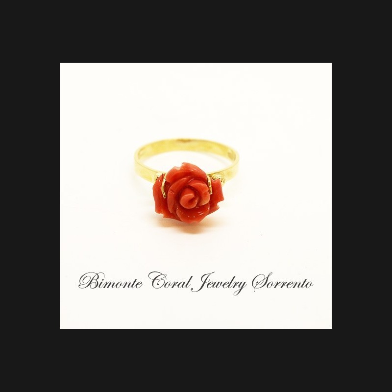 "Red Rose" Coral Ring