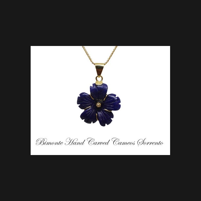 "Plumbago Flower"Lapis Lazuli Necklace