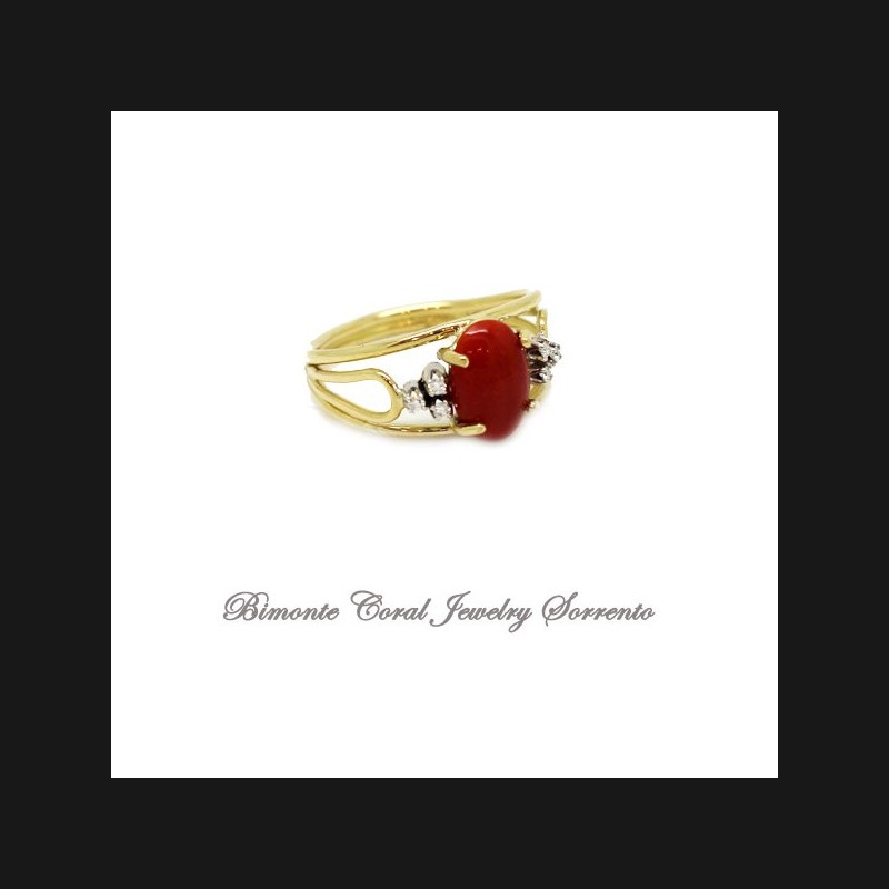 "Principessa" Red Coral Ring