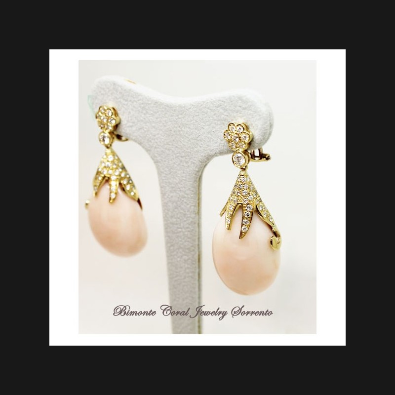 "Pomo" Angel Skin Coral Earrings