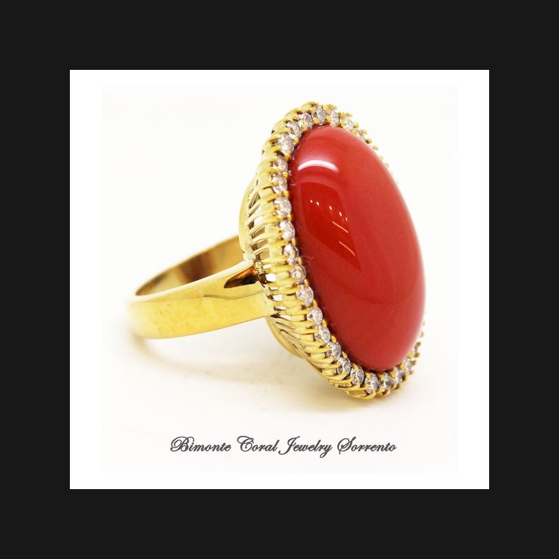 "Regina" Coral Ring