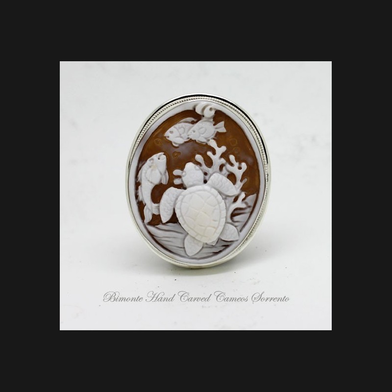 "SeaLife" Cameo Brooch and Pendant