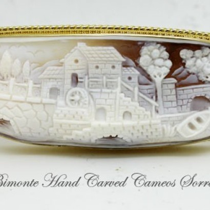 "At The Village" Cameo Brooch