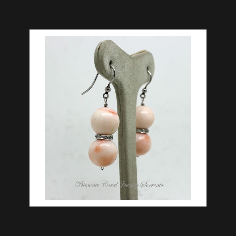 "Pale" Pink Coral Earrings