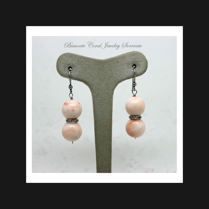 "Pale" Pink Coral Earrings