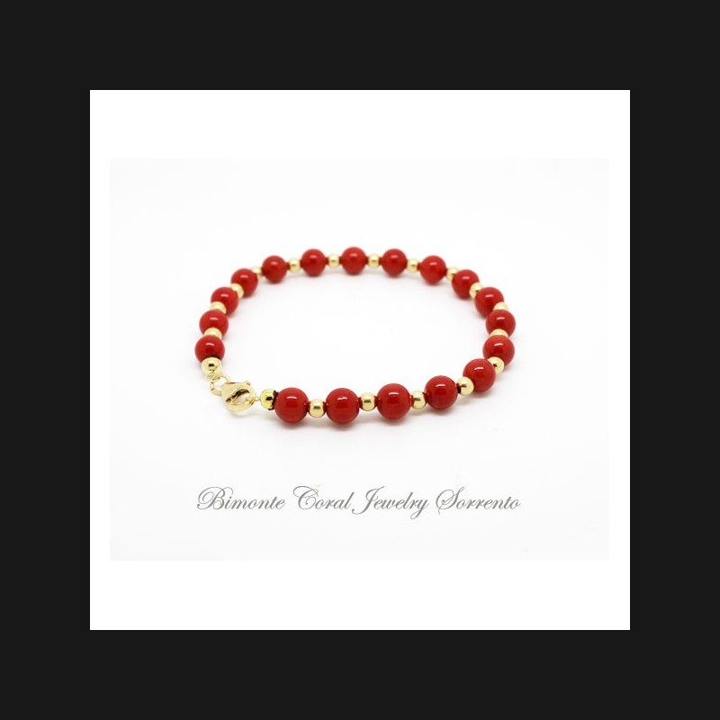 "Regina Giovanna" Red Italian Coral Bracelet