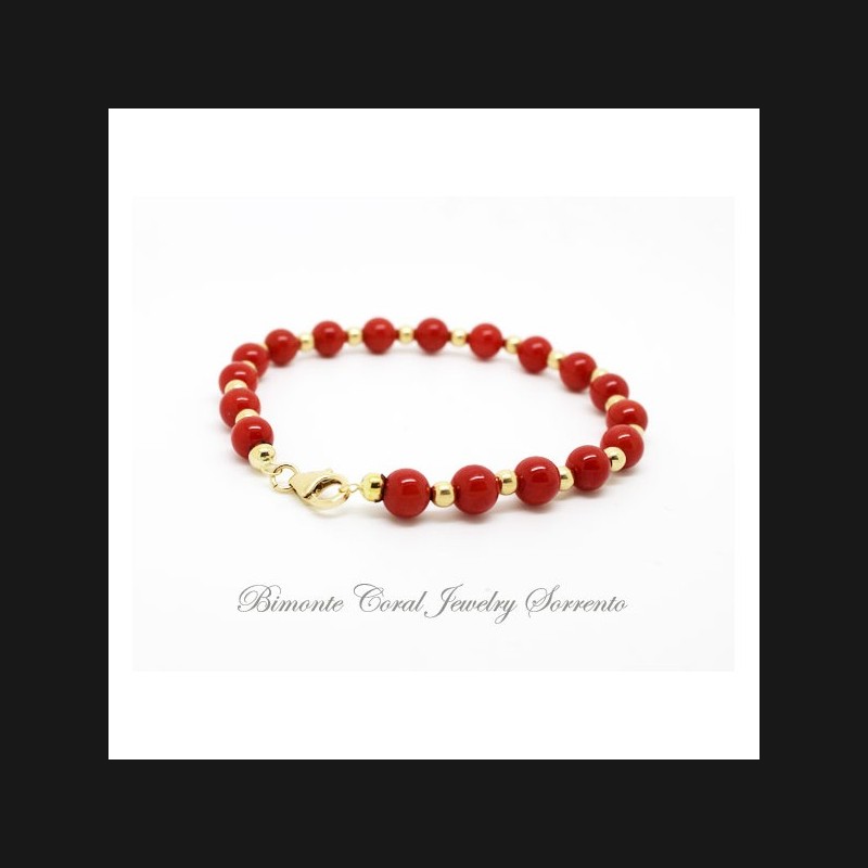 "Regina Giovanna" Red Italian Coral Bracelet