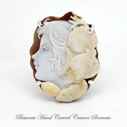 "Marina" Cameo Brooch and Pendant