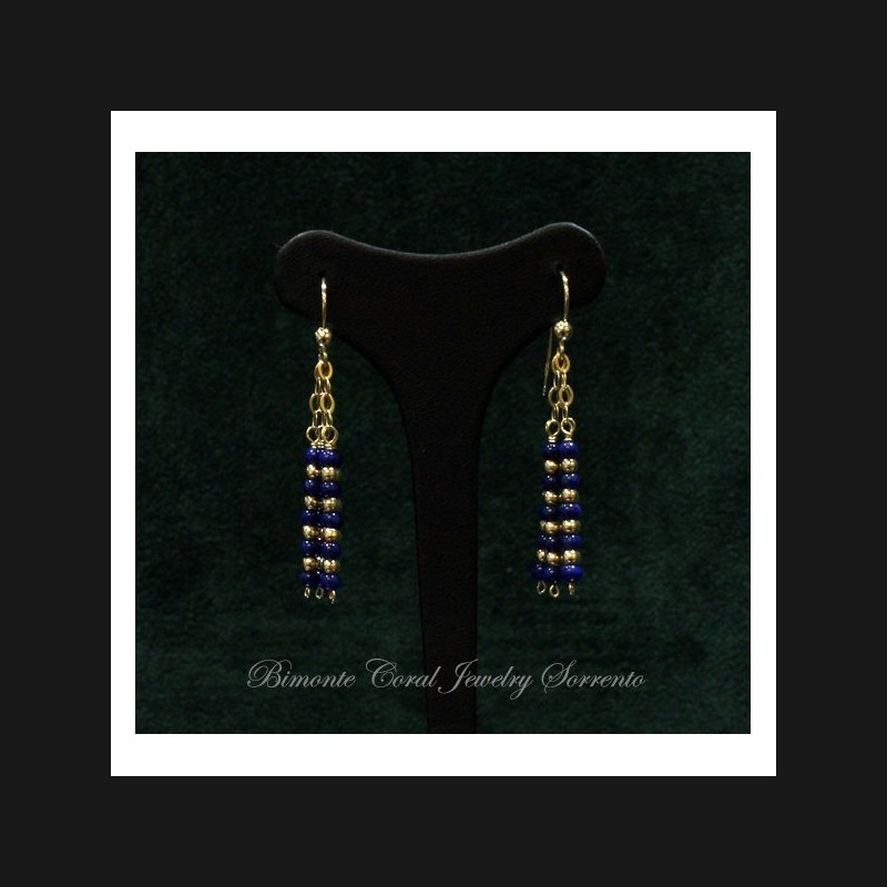 "Ancella" Lapis Lazuli Stone Earrings