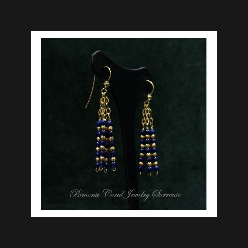 "Ancella" Lapis Lazuli Stone Earrings