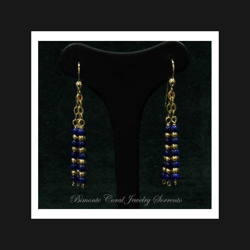 "Ancella" Lapis Lazuli Stone Earrings