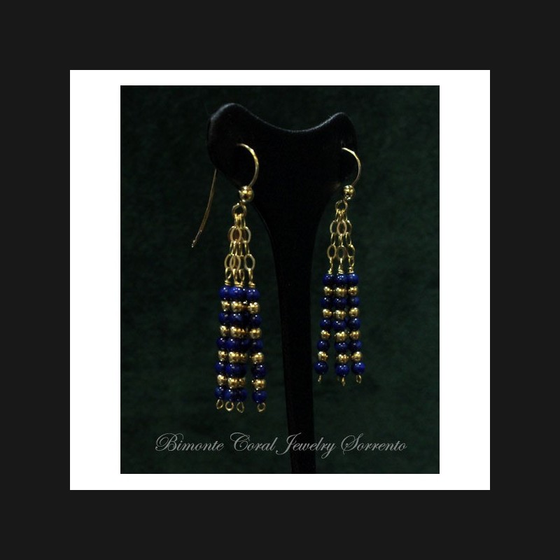 "Ancella" Lapis Lazuli Stone Earrings