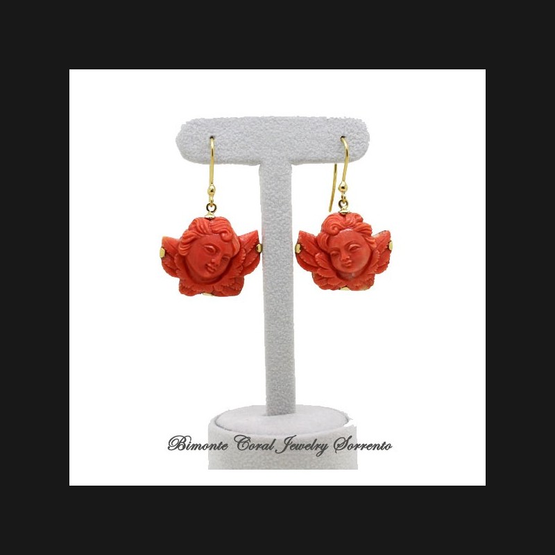 "Guardian Angels" Coral Earrings