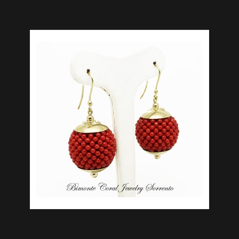 "Tessito" Red Italian Coral Earrings