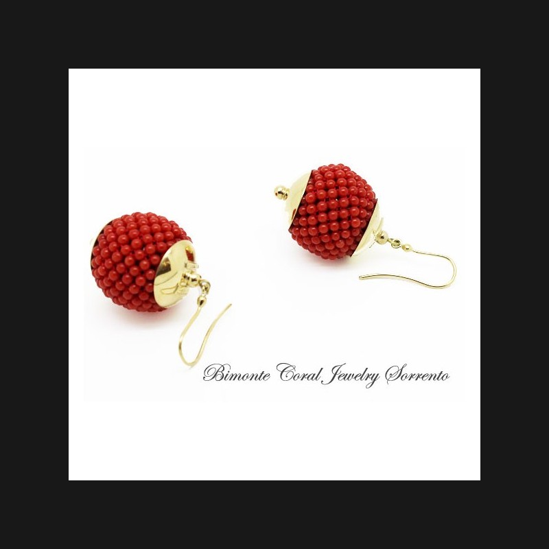 "Tessito" Red Italian Coral Earrings