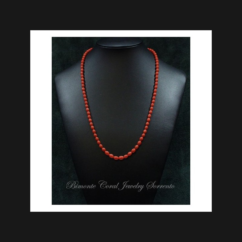 "Olivette" Red Italian Coral Necklace