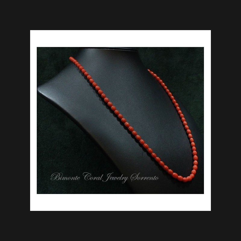 "Olivette" Red Italian Coral Necklace