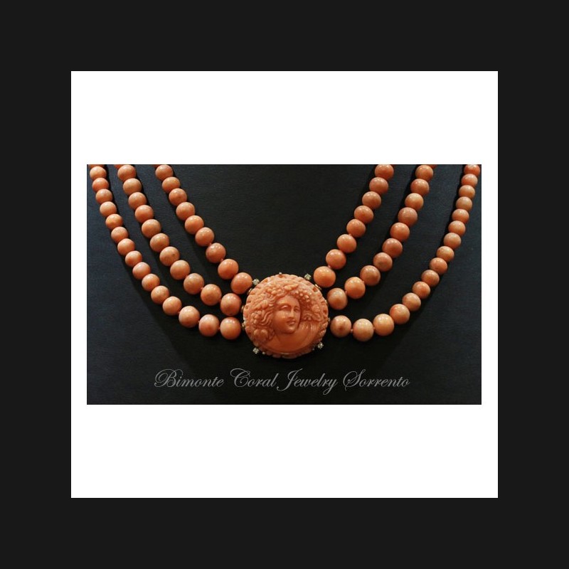 "Baccante" Antique Sciacca Coral Necklace