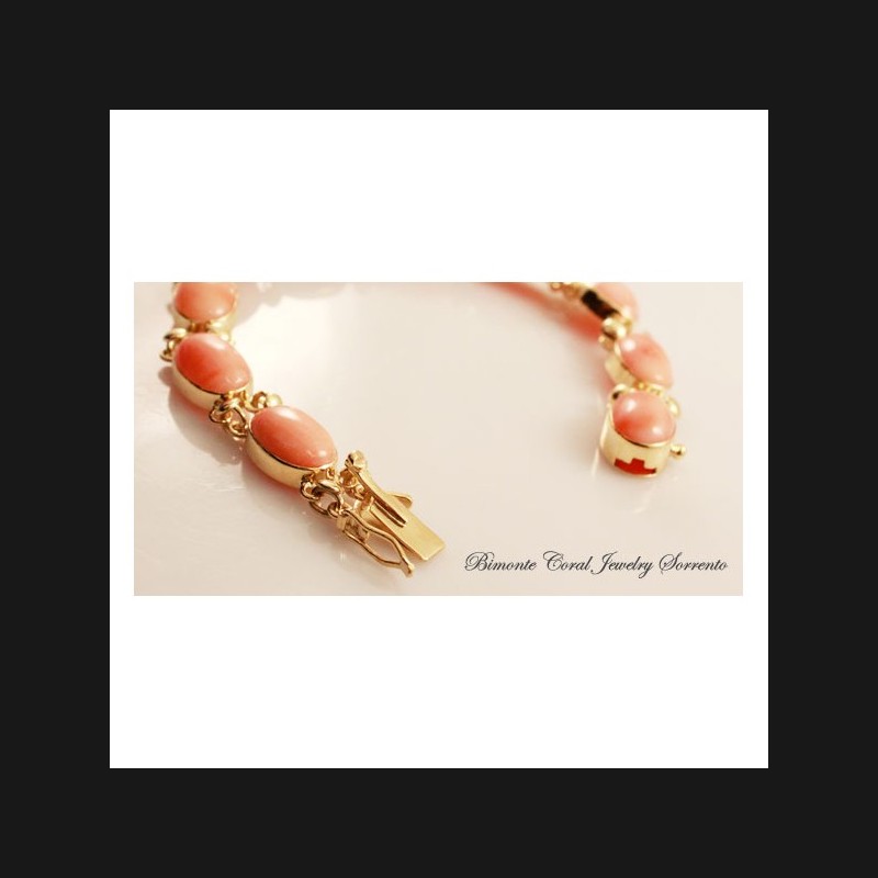 "Roma" Pink Coral Bracelet