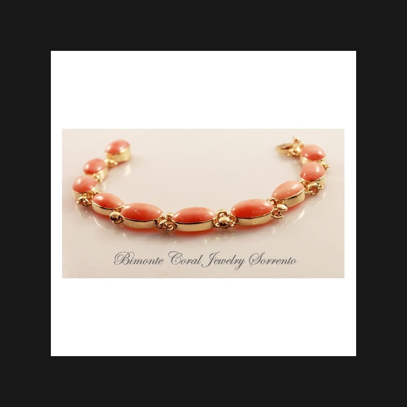 "Roma" Pink Coral Bracelet