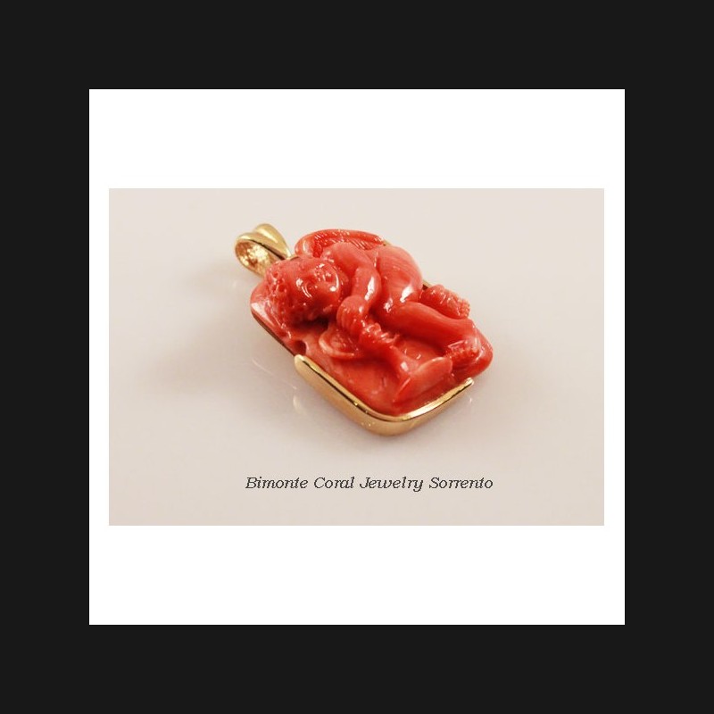 "Cherub" Coral Pendent