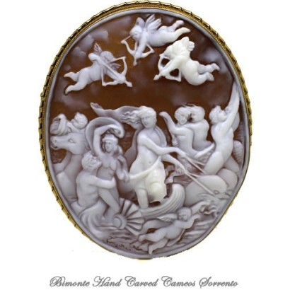 "Il Trionfo Di Galatea" Cameo Brooch and Pendant