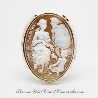 "The Story of the Beauty" Cameo Brooch and Pendant