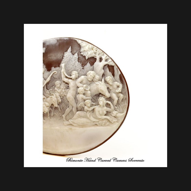 "The Triumph of Baccus and Arianna" Antique Cameo