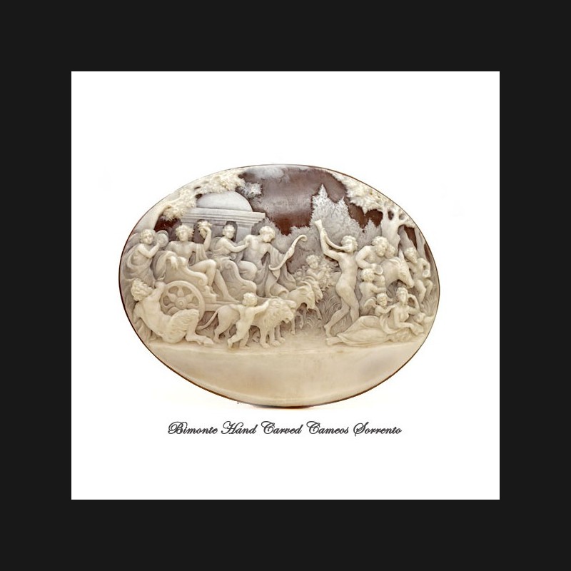 "The Triumph of Baccus and Arianna" Antique Cameo