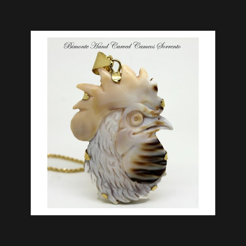 "Rooster" Cameo Necklace