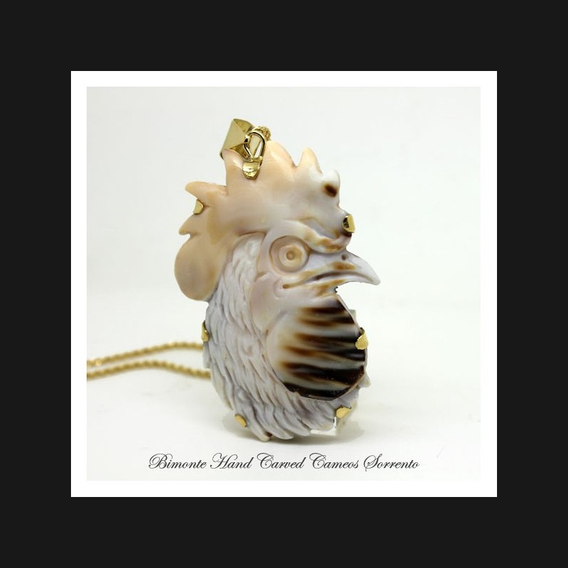 "Rooster" Cameo Necklace