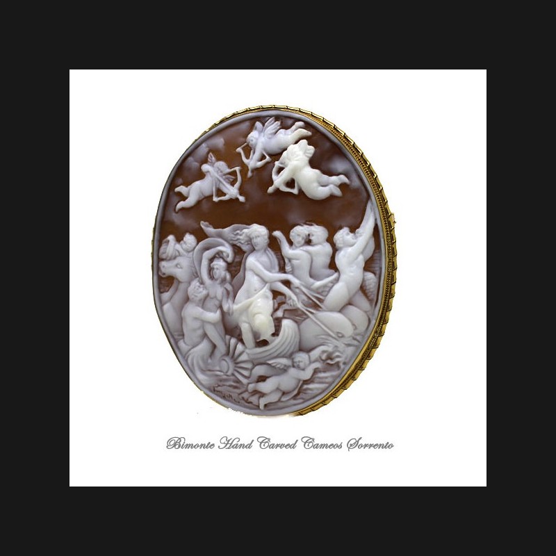 "Il Trionfo Di Galatea" Cameo Brooch and Pendant