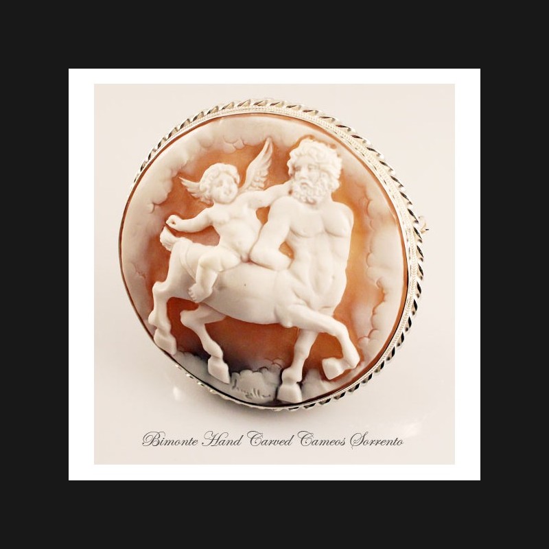 "Centauro Vecchio" Cameo Brooch and pendant