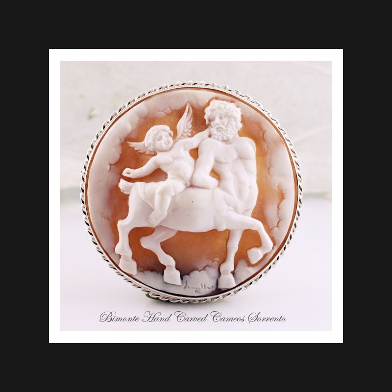 "Centauro Vecchio" Cameo Brooch and pendant