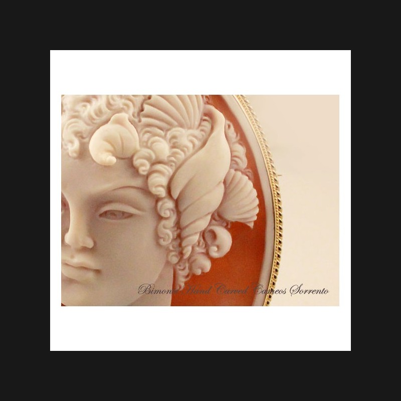 "A Mermaid" Cameo Brooch and Pendant