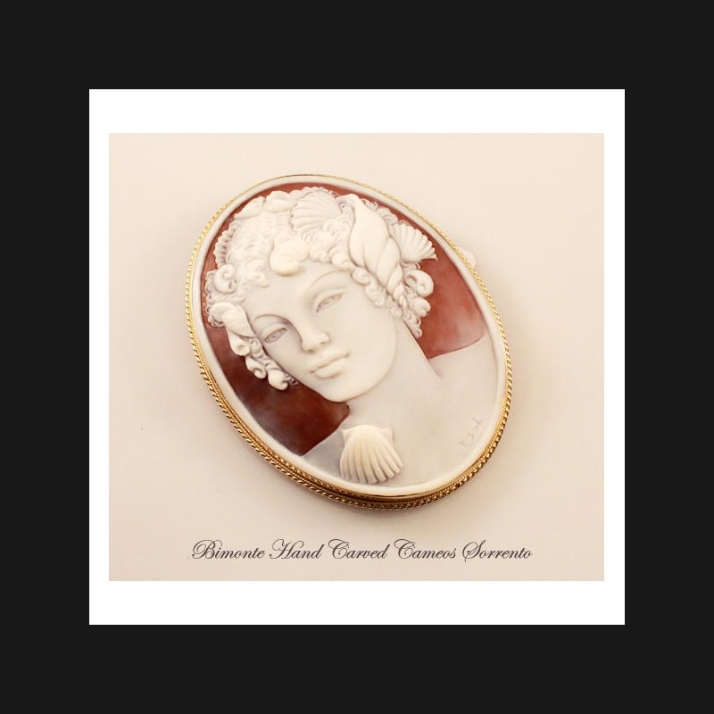 "A Mermaid" Cameo Brooch and Pendant