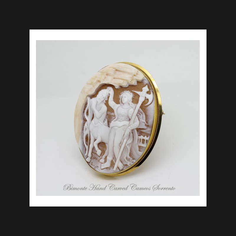 Minerva and the Centaur Cameo Brooch and Pendant