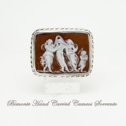 "The Three Graces" Cameo Brooch and Pendant