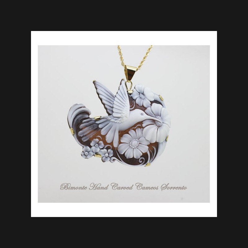 "The Hummingbird" Cameo Necklace