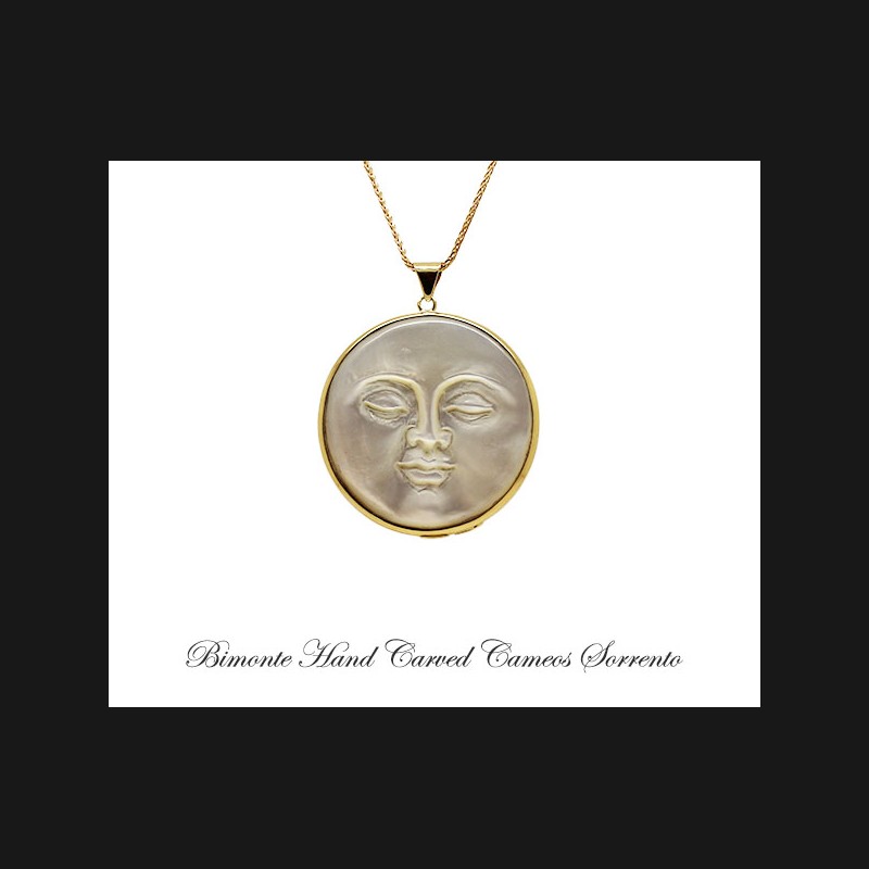 ''Moon & Sun'' Cameo Necklace