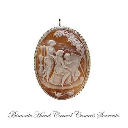 ''Venus At The Mirror'' Cameo Brooch and Pendant