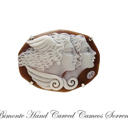 ''Sisters'' Cameo Brooch and Pendant