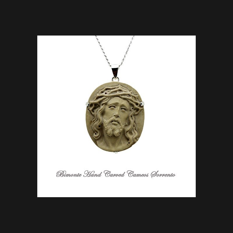 "Ecce Homo" Lava Stone Necklace