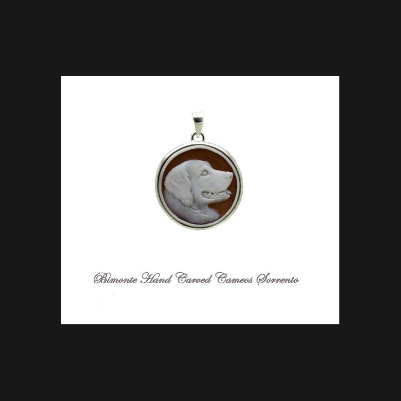 "Golden Retriver" Cameo Pendant