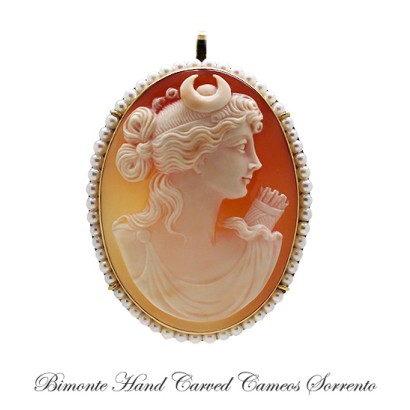 ''Diana'' Cameo Brooch and Pendant