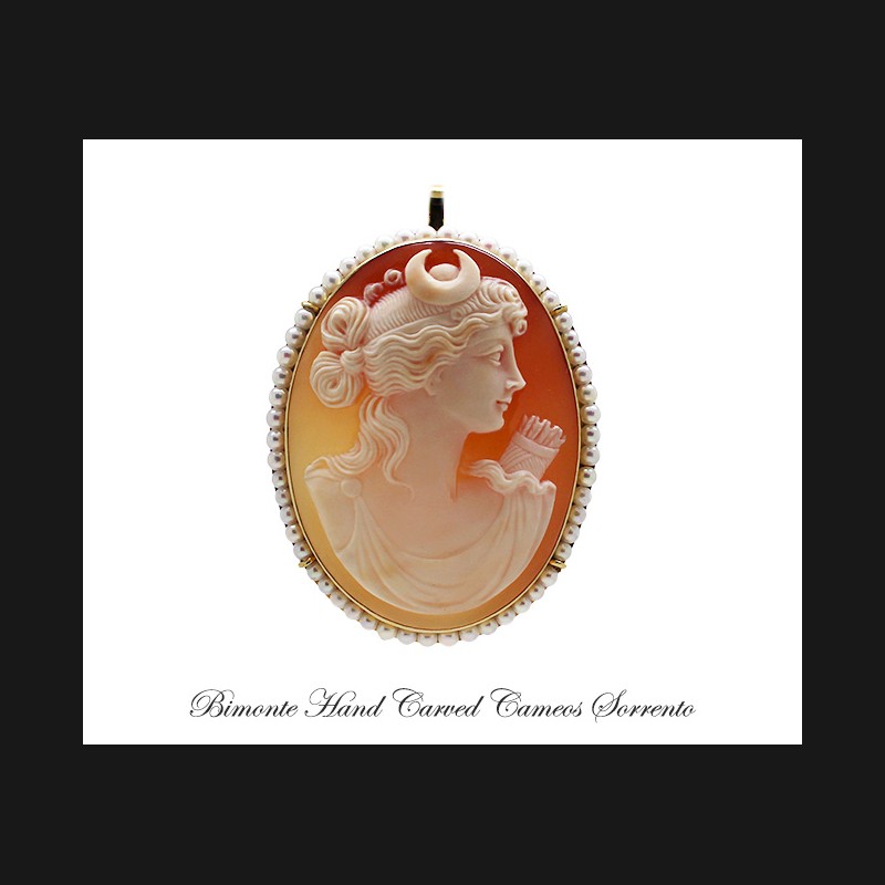 ''Diana'' Cameo Brooch and Pendant