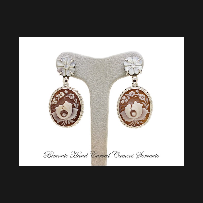 ''Bei Fiori'' Cameo Earrings