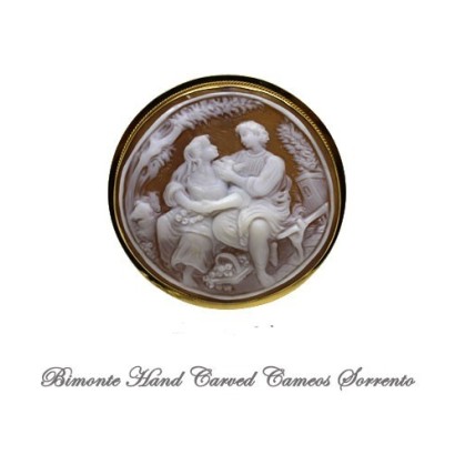 "Lovers" Cameo Brooch and Pendant