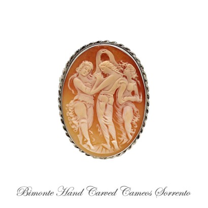 ''Three Graces'' Cameo Brooch and Pendant