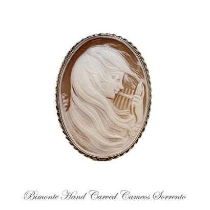 ''Lady in The Wind'' Cameo Brooch & Pendant